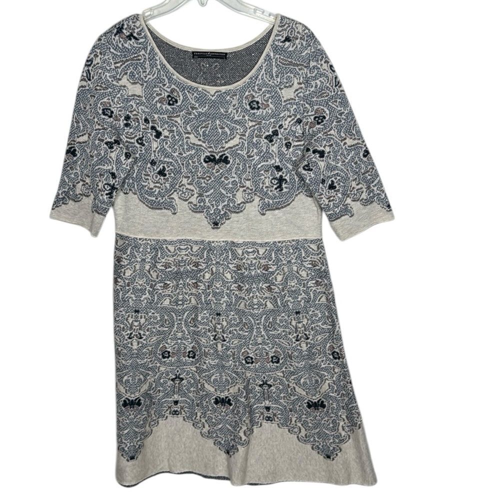 Peruvian Connection Pina Cotton Pullover Knot Sweater Dress. Size Large.